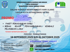 PDAM Tirta Cendana Promo Sambungan Baru Berharga Murah